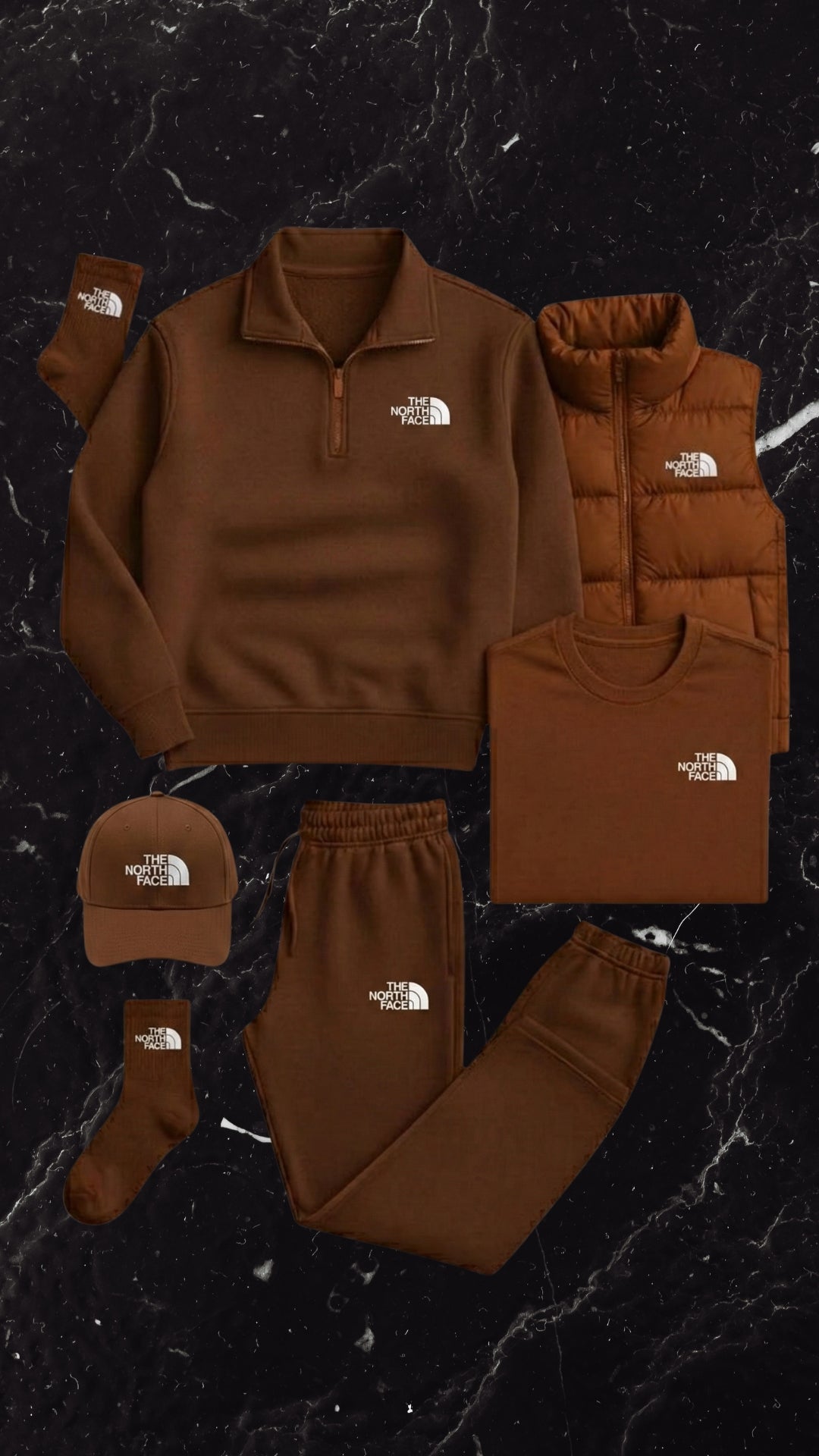 TNF Set Essential – Hoodie, Pants, Cap & Socks