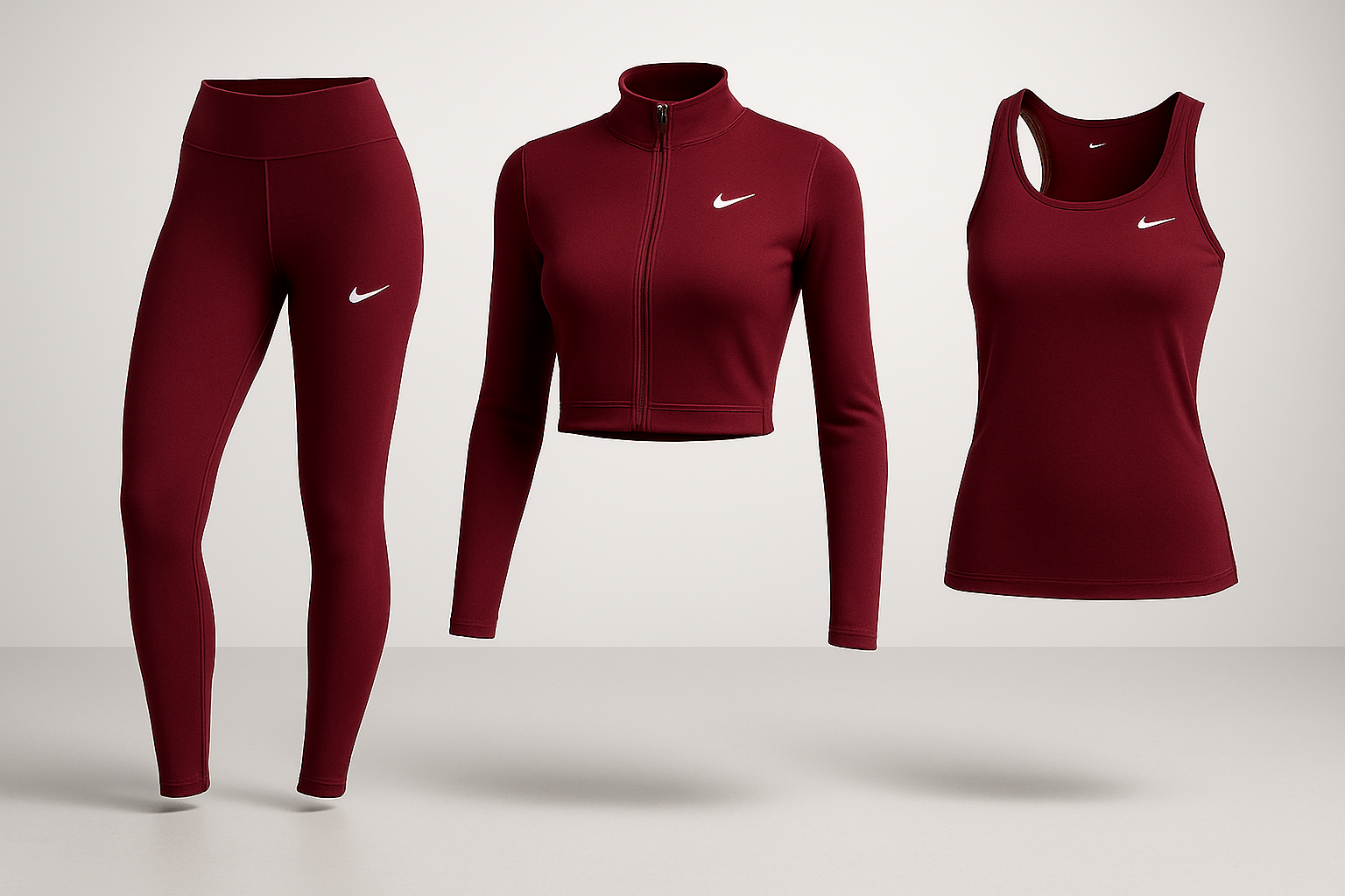 Women's Sportswear Set – NK™ Performance in Dark - Leggings + Tank Top + Jacket