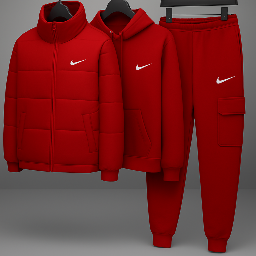 NK™ Essential Winter Set – Puffer Jacket, Hoodie & Joggers